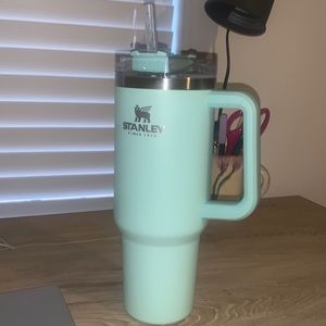 Green/Blue Stanley Cup with lid and straw